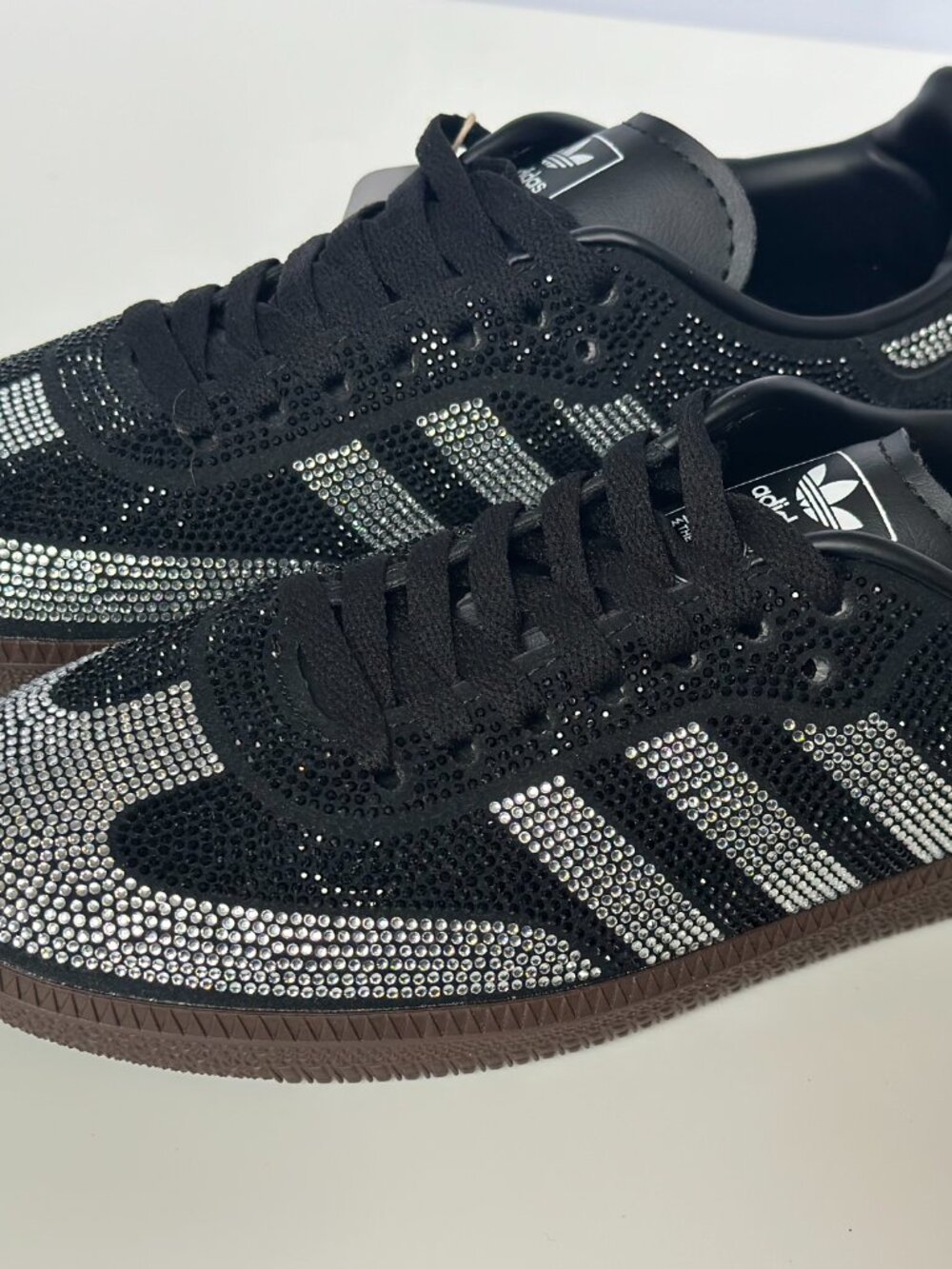 adidas Samba OG Rhinestone Black Silver IH9052 Women's 10 NEW w/ Box Tags